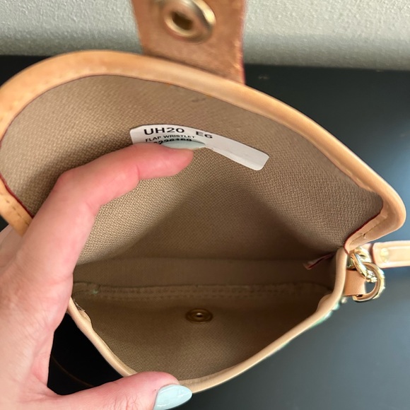 Dooney & Bourke Mint Green Canvas Monogram Vintage Wristlet Clutch - Picture 10 of 10